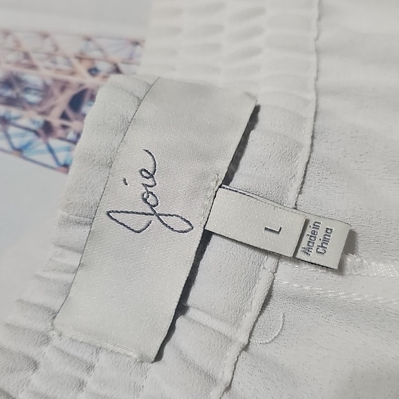 Joie White Mariner Crepe Trousers High Waist Pants Size Large - Picture 4 of 6